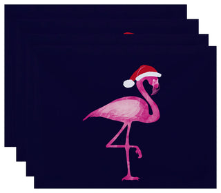 Snow Bird, Animal Print Placemat, Navy Blue (Set of 4), 18 x 14"