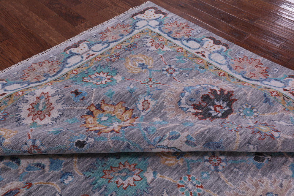10' Square William Morris Handmade Wool Rug - Q14971