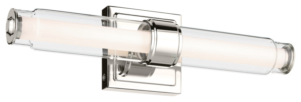 18.5" Linear Bath Bar Small LED With Clear Glass