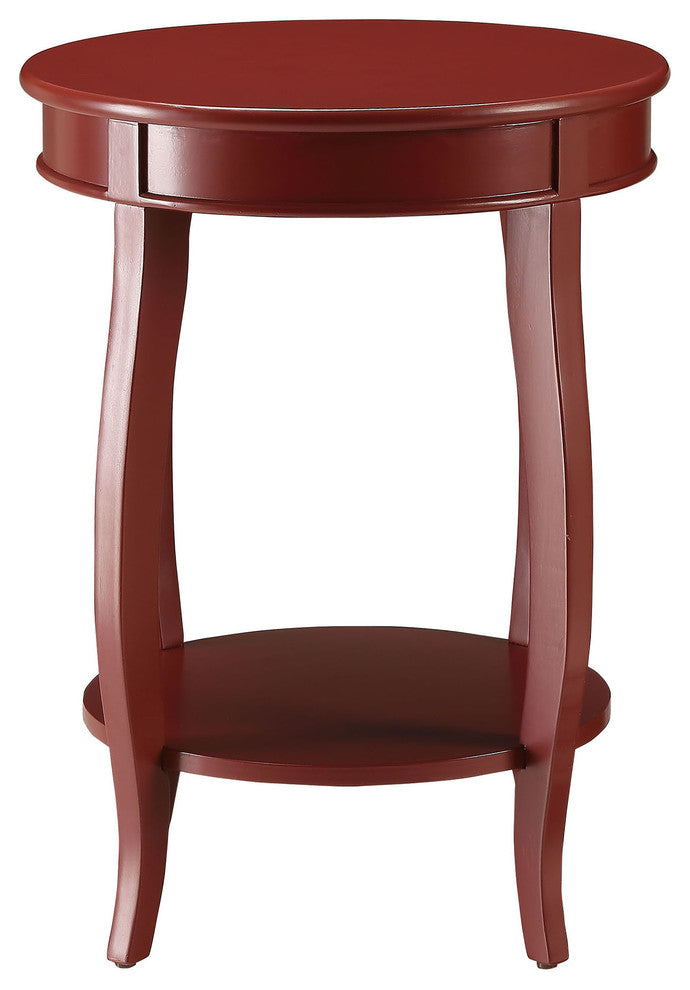 Urban Designs Portici Wooden Accent Side Table, Red