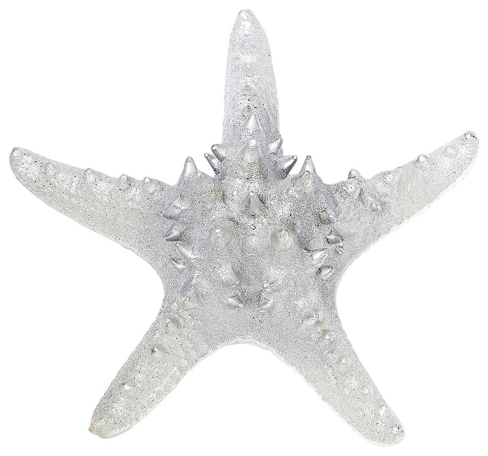 Metallic Knobby Starfish, Set of 3, Silver