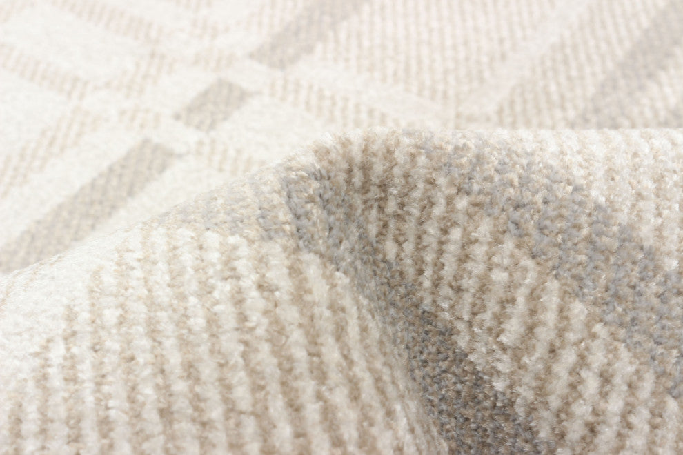 Aqua Roma Area Rug, Ivory, 2'6"x8'