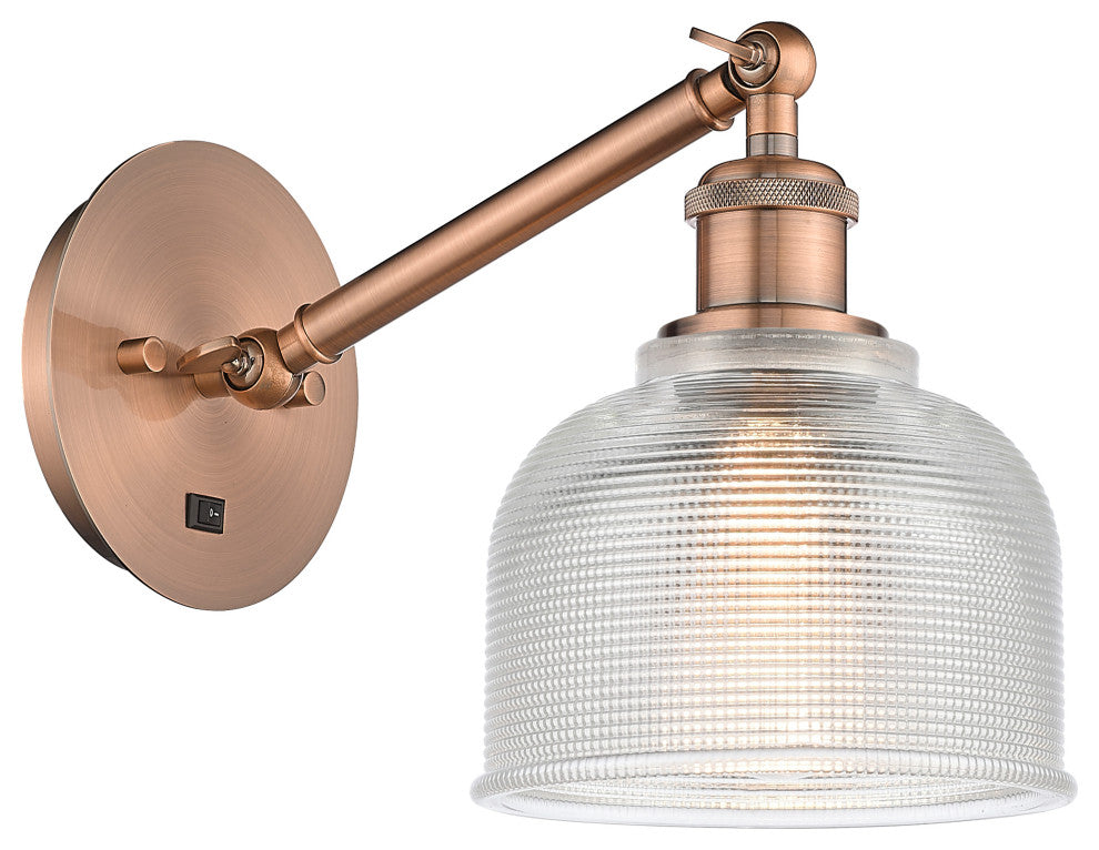 Innovations 317-1W-AC-G412-LED 1-Light Sconce, Antique Copper