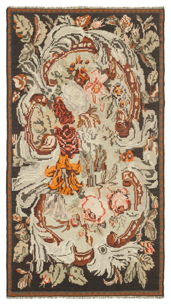 Rug N Carpet - Handmade Moldovian 5' 10'' x 10' 5'' Unique Flatweave Kilim Rug