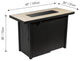 Outdoor Rectangular Propane Ceramic Fire Pit