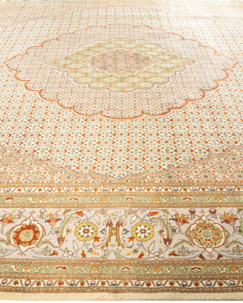 Mogul, One-of-a-Kind Hand-Knotted Area Rug Ivory, 10' 0 x 14' 2