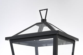 Home Living 12" Outdoor Post Light, Black