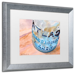'Atlas Jar' Art, 16x20, Silver Frame, White Mat