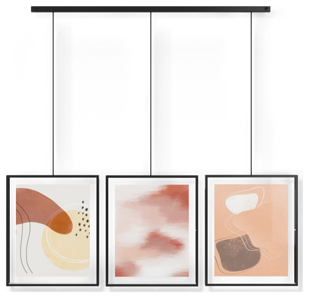 Umbra Exhibit Set of Three 8x10 Picture Frames, Black