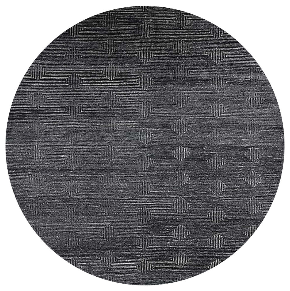 Ahgly Company Indoor Round Mid-Century Modern Area Rugs, 5' Round