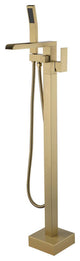 Givingtree Freestanding Single Handle Floor Mounted Clawfoot Tub Faucet, Gold