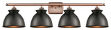 Innovations 516-4W-AC-M14-BK-LED 4 Light Bath Vanity Light, Antique Copper