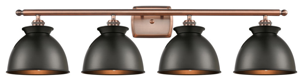 Innovations 516-4W-AC-M14-BK-LED 4 Light Bath Vanity Light, Antique Copper