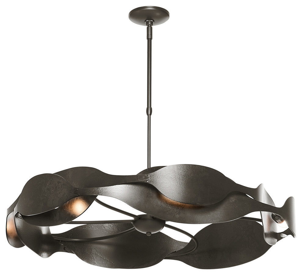 Waves Pendant, Oil Rubbed Bronze Finish, Standard Overall Height