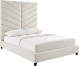 TOV Furniture Javan Cream Velvet Bed in Queen
