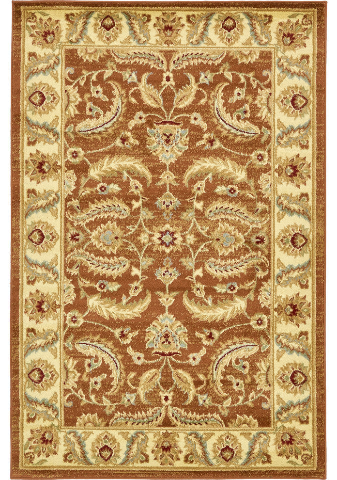Unique Loom Brick Red Hickory Voyage 4'' 0 x 6'' 0 Area Rug
