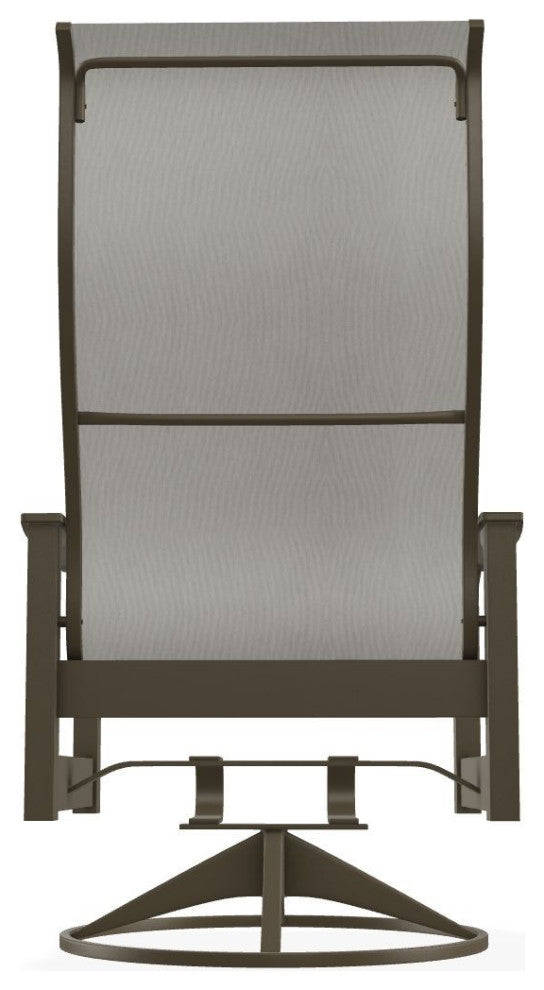 Leeward Sling Outdoor Swivel Rocker, Augustine Oyster/Beachwood