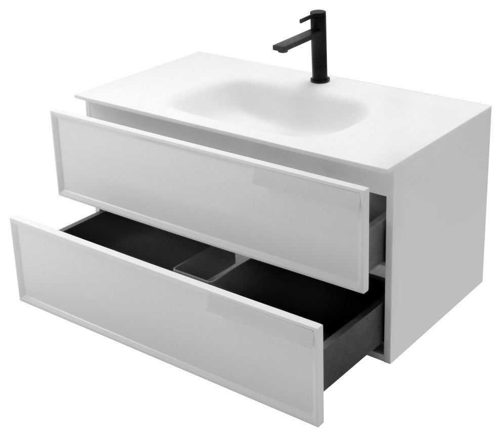 Aquamoon Garda 36" Bathroom Vanity Cabinet, White