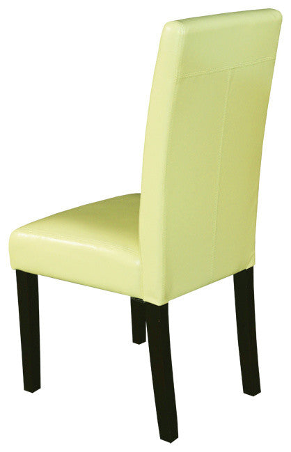 Villa Faux Leather Wax Green Dining Chairs, Set of 2