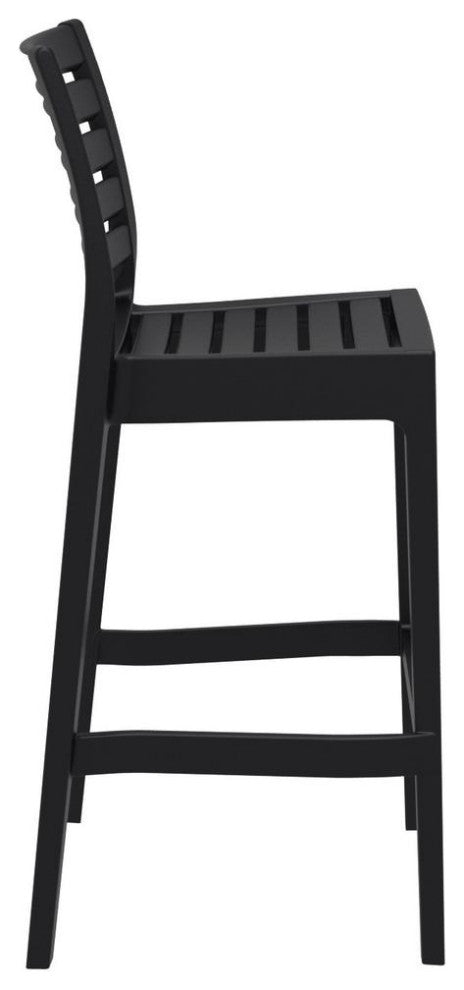 Ares Resin Bar Stool Black
