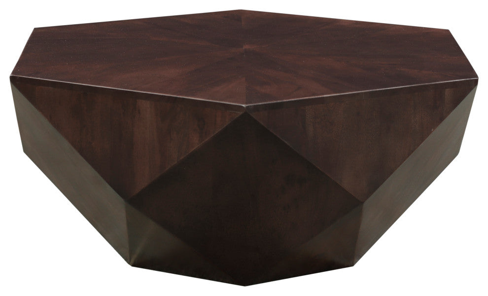 Diamante Oak Veneer Coffee Table, Brown
