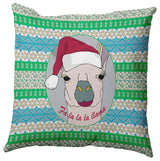 Fa La Llama Indoor/Outdoor Throw Pillow, Cloud Grey, 18"x18"