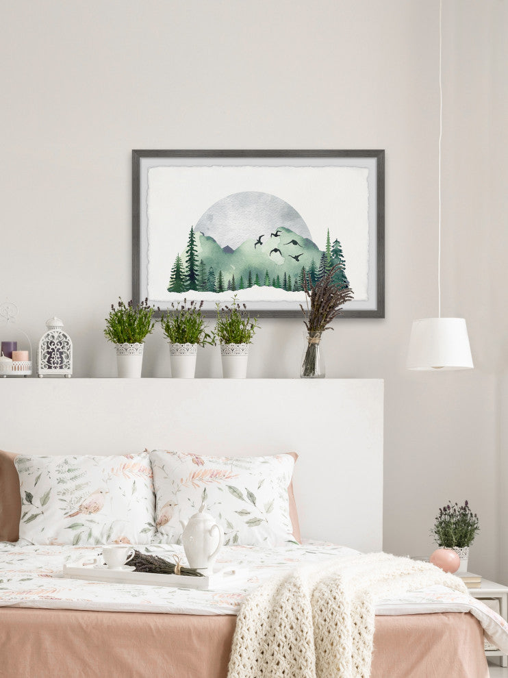 "Serene Forest" Framed Painting Print, 24x16