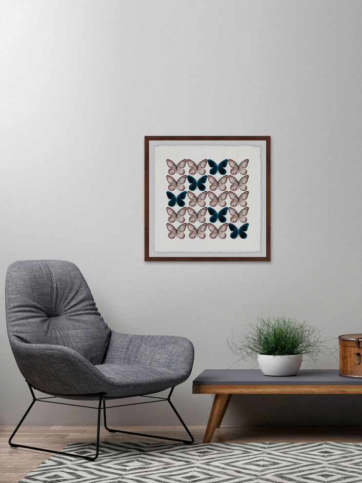 "Butterfly Pattern" Framed Painting Print, 24"x24"