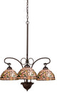 Meyda lighting 16107 24"W Tiffany Turning Leaf 3 LT Chandelier