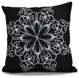 Decorative Holiday Pillow Geometric Print, Navy Blue, 18"x18"
