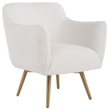 Uttermost Oasis White Swivel Chair