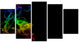 Colorful Abstract Smoke Waves, Large Abstract Canvas Wall Art, 60"x32", 5 Panels