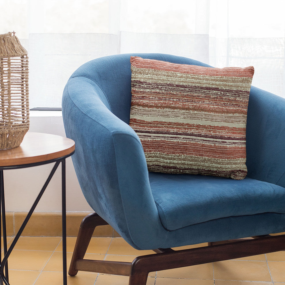 Plutus Multi-Color Stripe Luxury Throw Pillow, 26"x26"