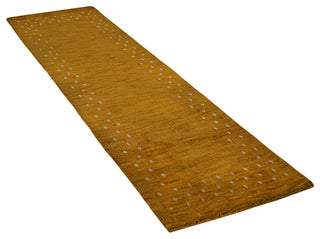 HAND KNOTTED LOOM WOOL ECO-FRIENDLY AREA RUGS - Runner, Gold, Contemporary