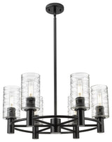 Innovations Crown Point 6 24" Chandelier Matte Black