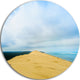 Cala Violina Bay Beach Tuscany, Landscape Large Disc Metal Artwork, 23"