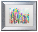 Lauren Moss 'Glint of Gold' Art, Silver Frame, White Matte, 14"x11"