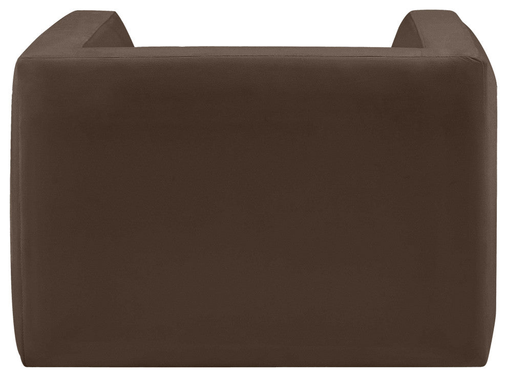 Henson Velvet Upholstered Chair, Brown