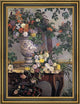Jean Frederic Bazille Flowers Framed Premium Canvas Print, 18"x24"
