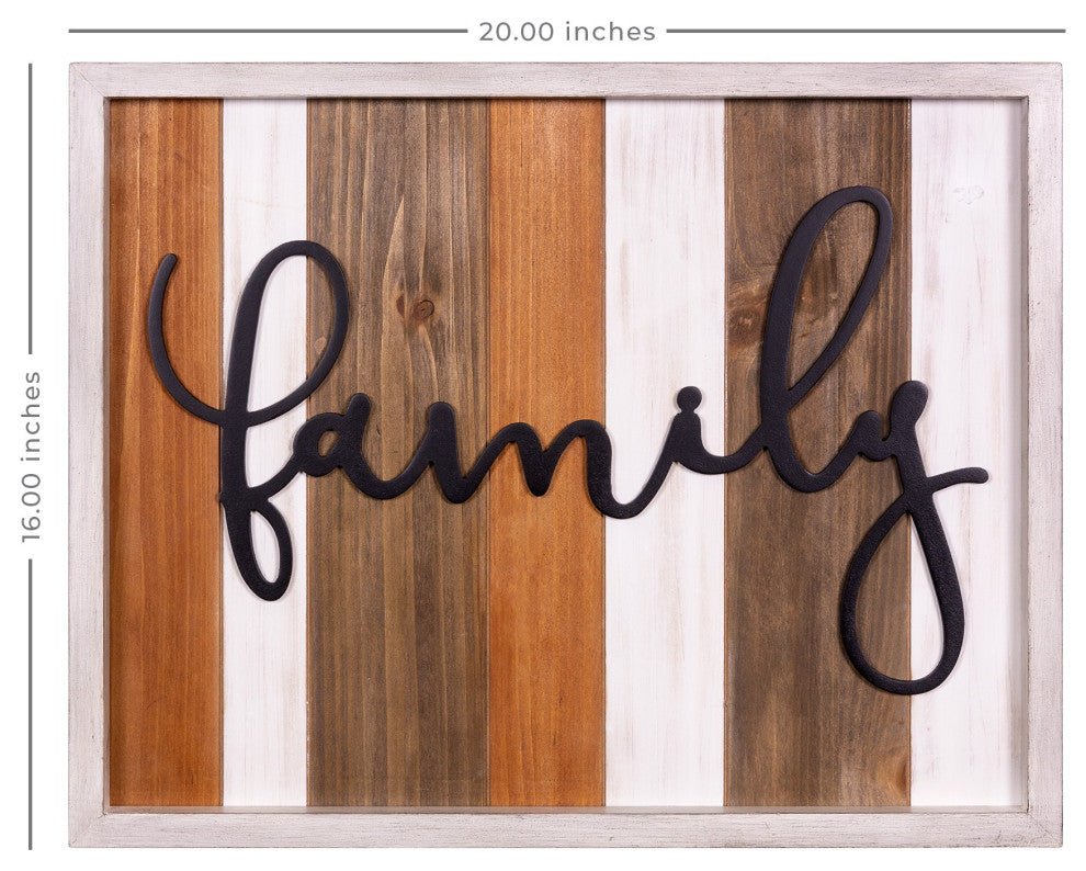 Wooden Family Framed Wall Art