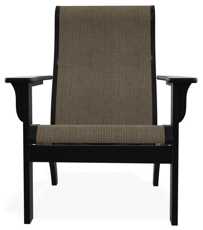 Adirondack Sling Outdoor Adirondack Armchair, Kora/Black