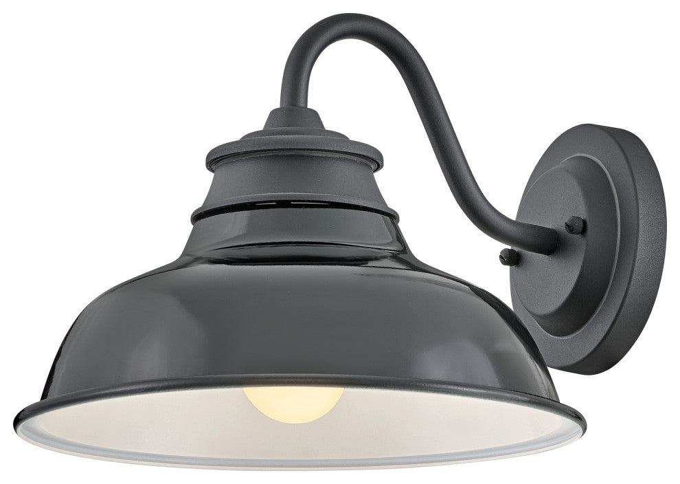 Hinkley Wallace Small Gooseneck Barn Light, Museum Black