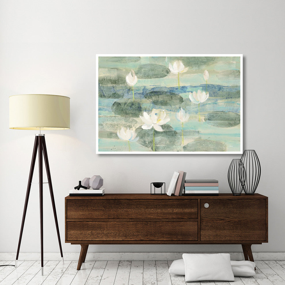 "Water Lilies Bright" Digital Paper Print by Albena Hristova, 62"x42"