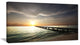 "Long Boardwalk in The Cloudy Dark Sea" Sea Bridge Wall Art, 32"x16"