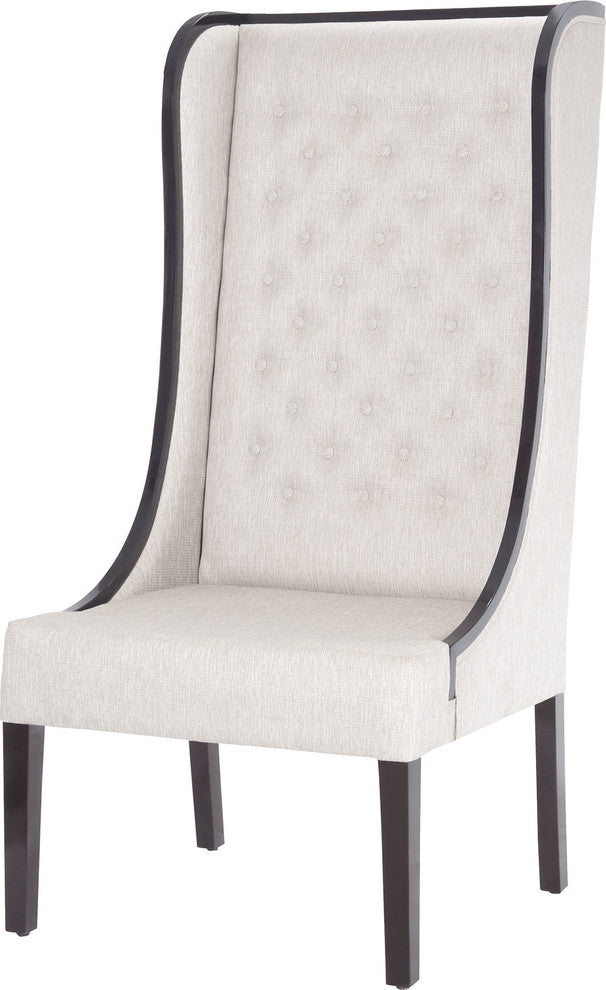 STERLING 7011-268 Kinge Chair, Black Stain With Natural Linen