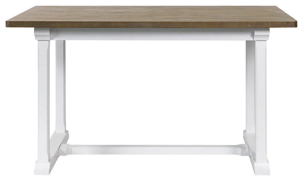 Modern Wood Counter Height Kitchen Dining Table, Brown