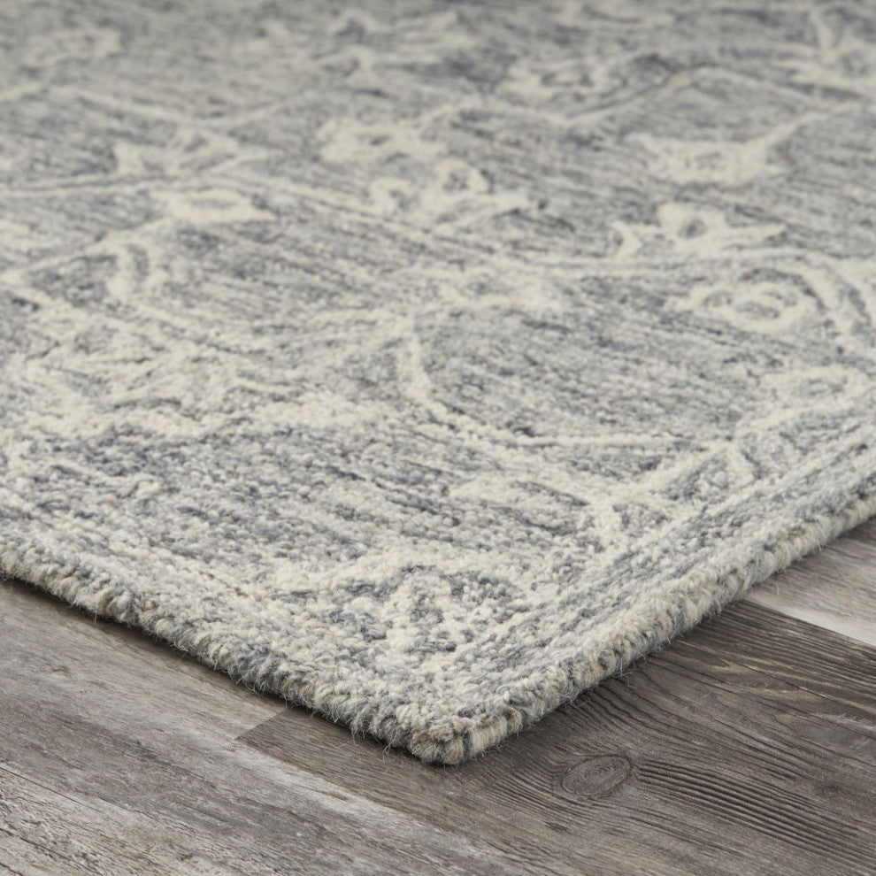 5" x 7" Gray Floral Finesse Area Rug