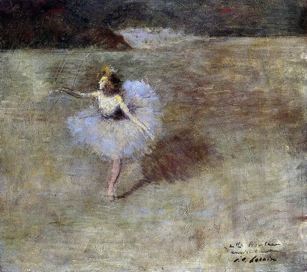 Jean-Louis Forain Dancer in Pink Tights, 20"x25" Gallery Wrapped Canvas Print