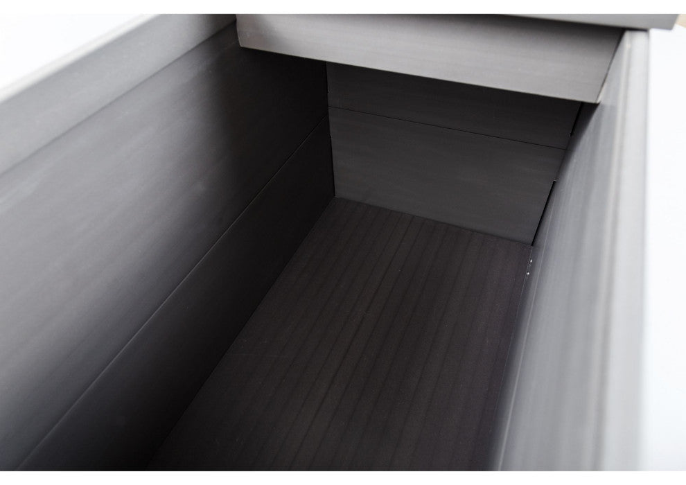 ECOFLEXÂ® Piedmont 2-Bowl Diner with Sliding Lid Storage Bin -Russet, Gray