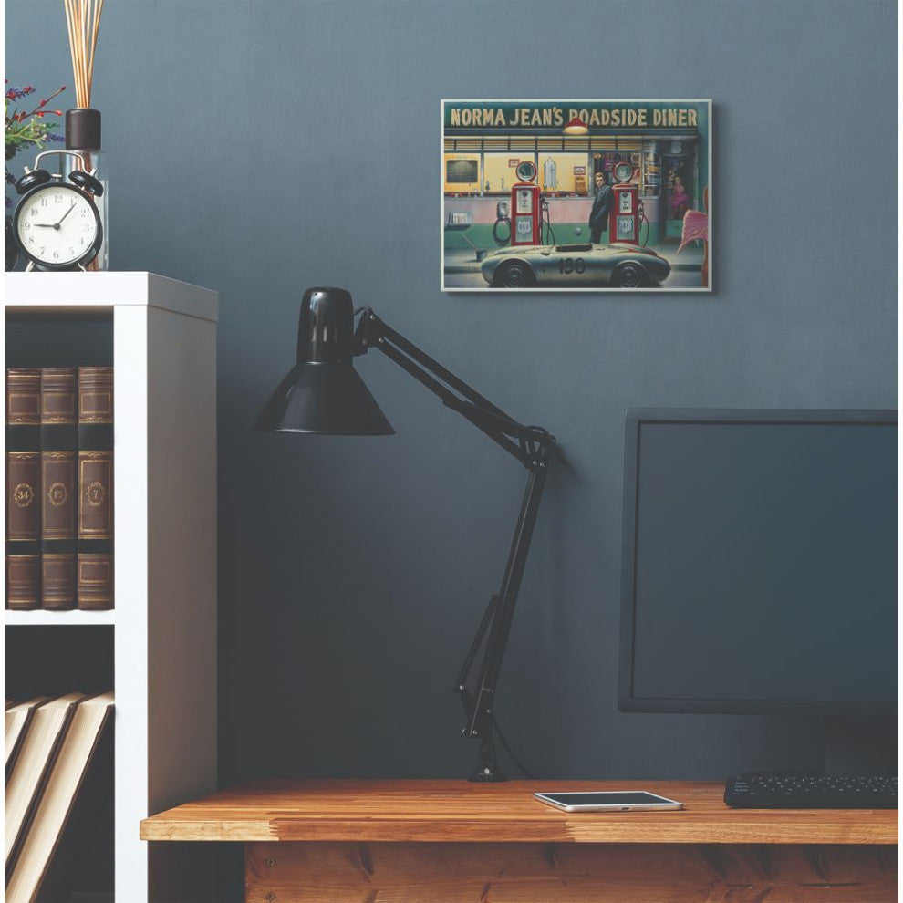 Stupell Industries Gas Station Vintage Hollywood Movie Star, 10 x 15